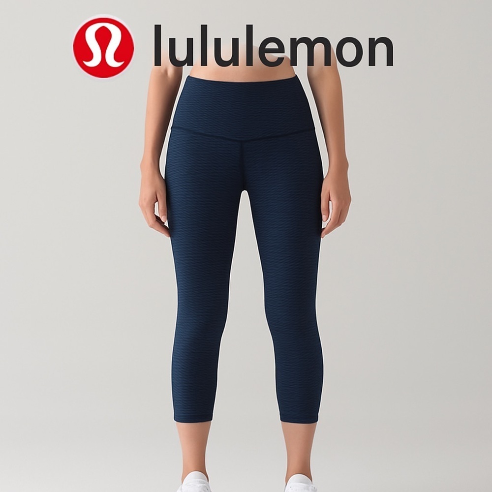 Lululemon Wunder Under High-Rise Leggings Blue Black Size 6
